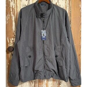 Men' Stafford Full Zip Windbreaker Jacket - Grey Heather - Size XXL MSRP $100